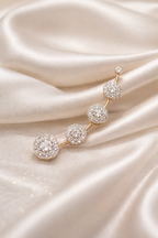 Gold Plated CZ Diamond Ear Cuff for Women | Non-Piercing Designer Ear Climber | American Diamond Ear Crawler Jewelry