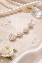 Gold Plated CZ Diamond Ear Cuff for Women | Non-Piercing Designer Ear Climber | American Diamond Ear Crawler Jewelry