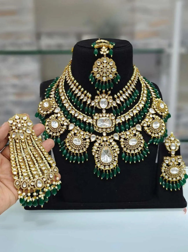 Meenakari Kundan Beaded Jewellery Set Main Image
